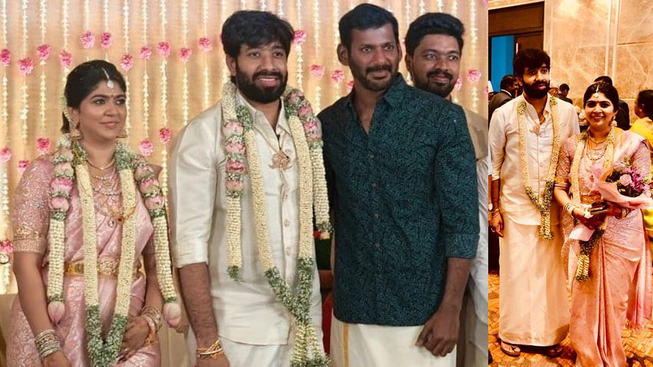 అధిక్ వెడ్స్ ఐశ్వర్య: అంగరంగ వైభవంగా ఆదిక్, ఐశ్వర్యల పెళ్లి.. ఫోటోలు వైరల్