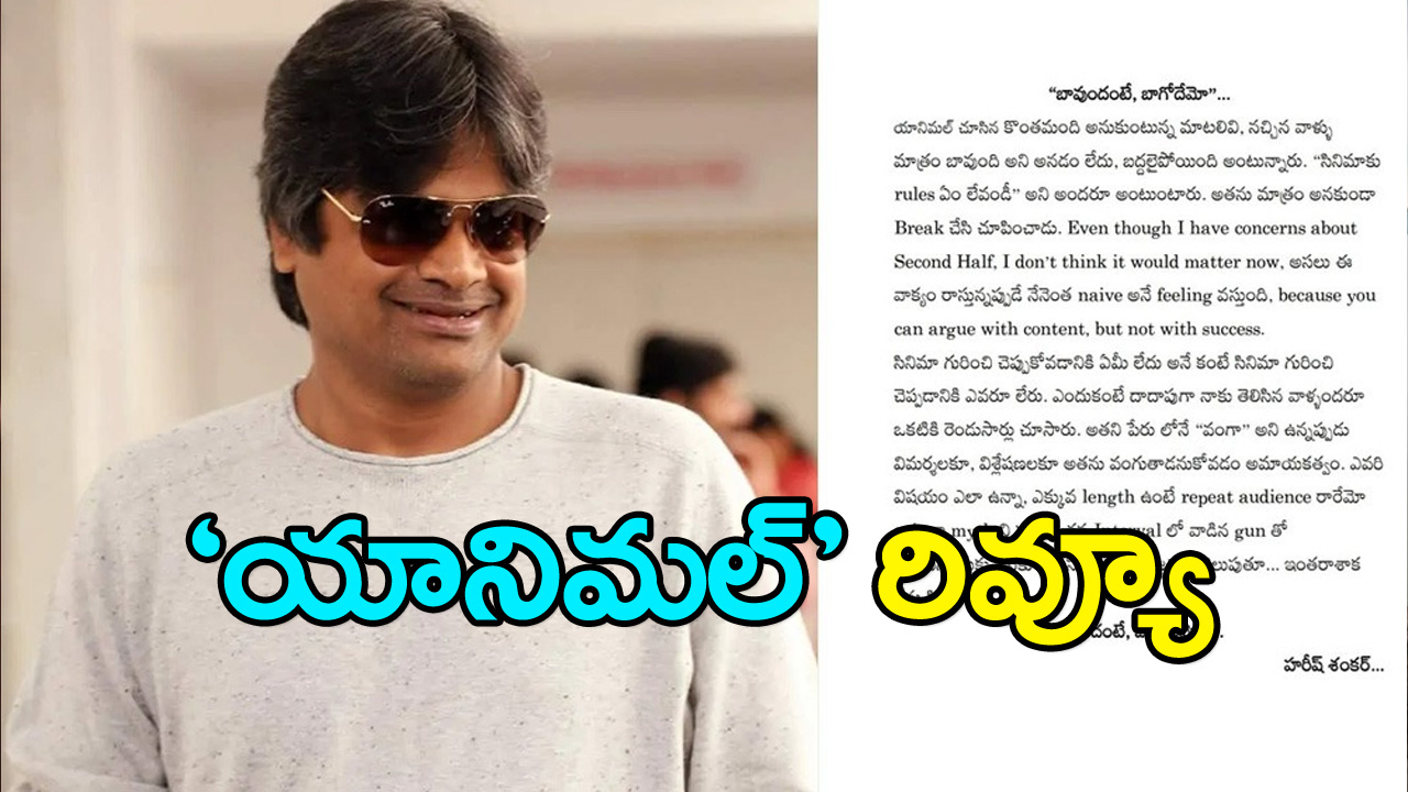 హరీష్ శంకర్: ఇంటర్వెల్‌లో ఉపయోగించిన తుపాకీతో నా అపోహను పటాపంచలు చేసినందుకు..